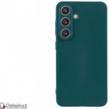 Silikoninis ploniausias dėklas su kameros apsauga - žalias (Samsung Galaxy S25)